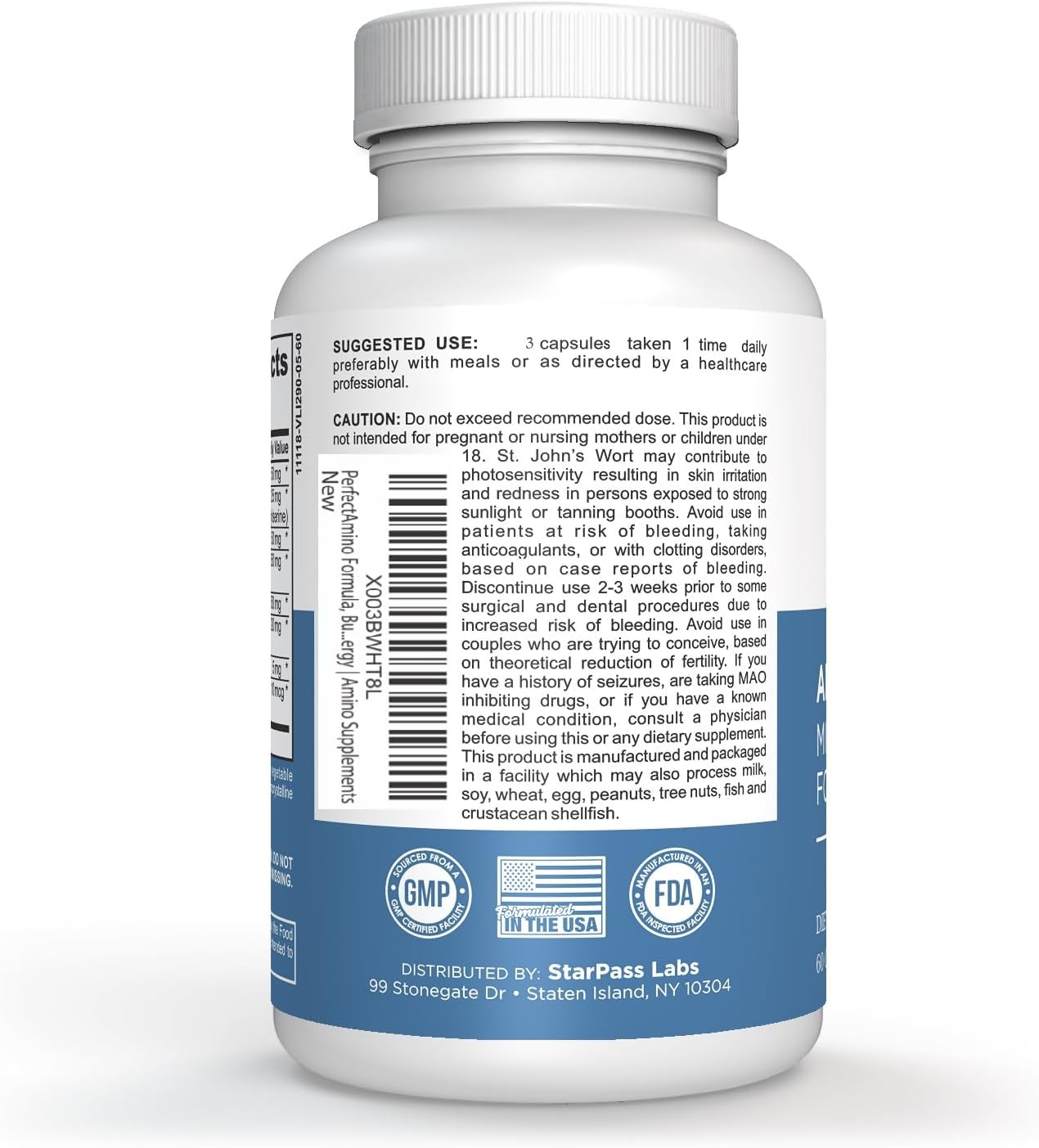 StarPass Labs Complete Amino Formula - Boost Muscle Strength and Energy | 90 Count Amino Supplements for Fitness