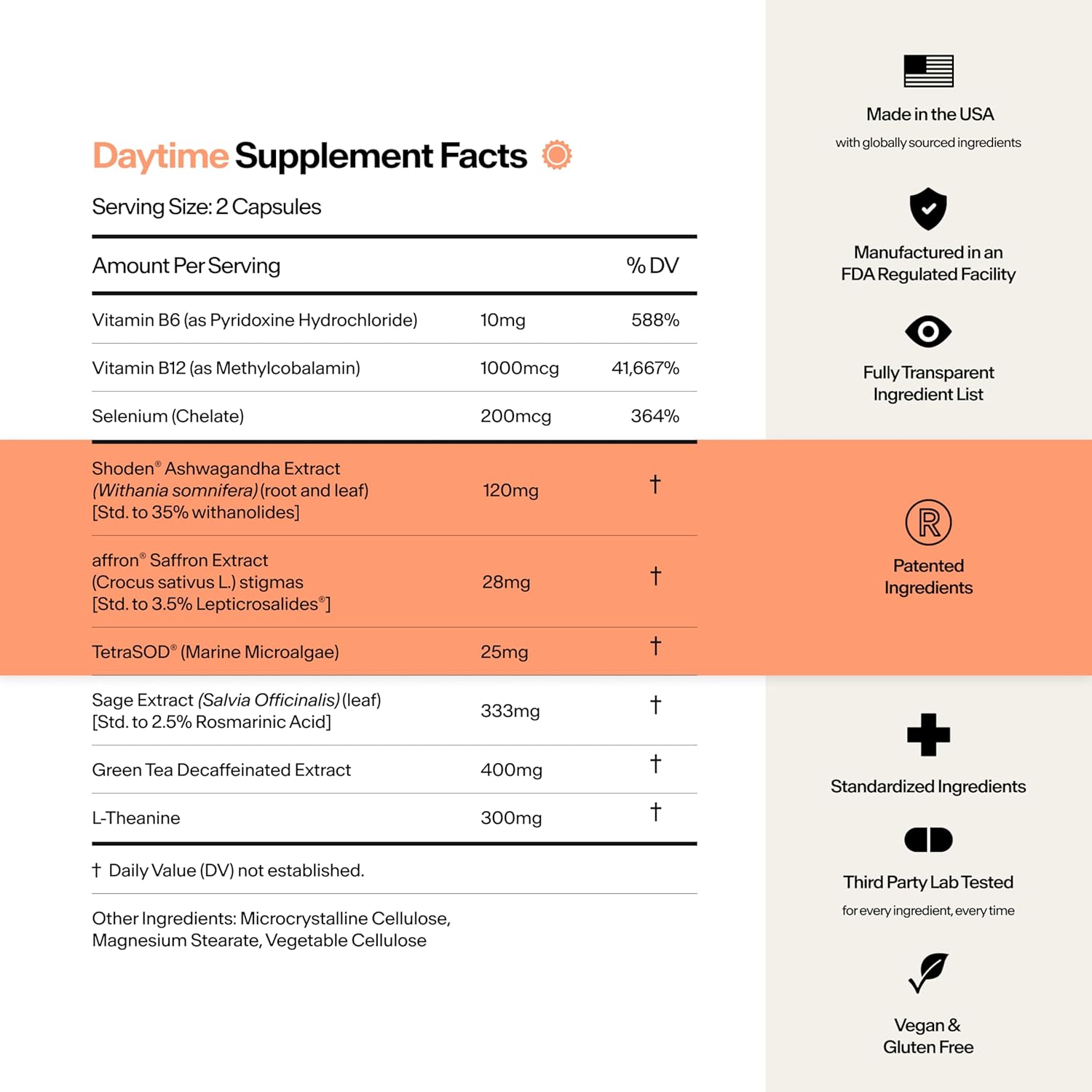 Stasis Daytime Energy and Focus Supplement - All-Day Energy Boost with Ashwagandha and L Theanine - No Crash Formula for Enhanced Brain Support (25 Servings)