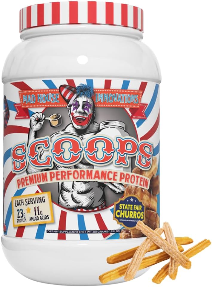State Fair Churros Flavored Whey Protein Powder - Low Sugar, Carbs & Fat 2LB Tub, 23G Protein, 26 Servings - Ideal for Lean Muscle Gain