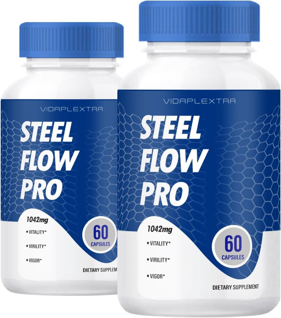 Steel Flow Pro Advanced Capsules - 2 Pack of VIDAPLEXTRA Steel Flow Pro Capsules (120 Capsules)