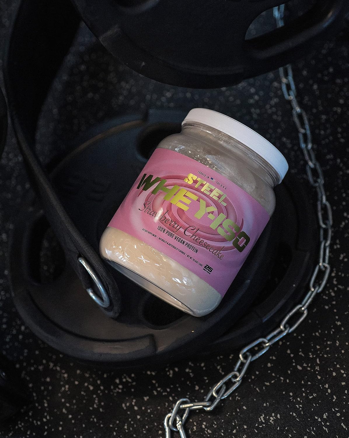 Steel Supplements Whey-ISO Strawberry Cheesecake 100% Whey Isolate Protein Powder - Gluten Free, Fast Absorbing (25 Servings)