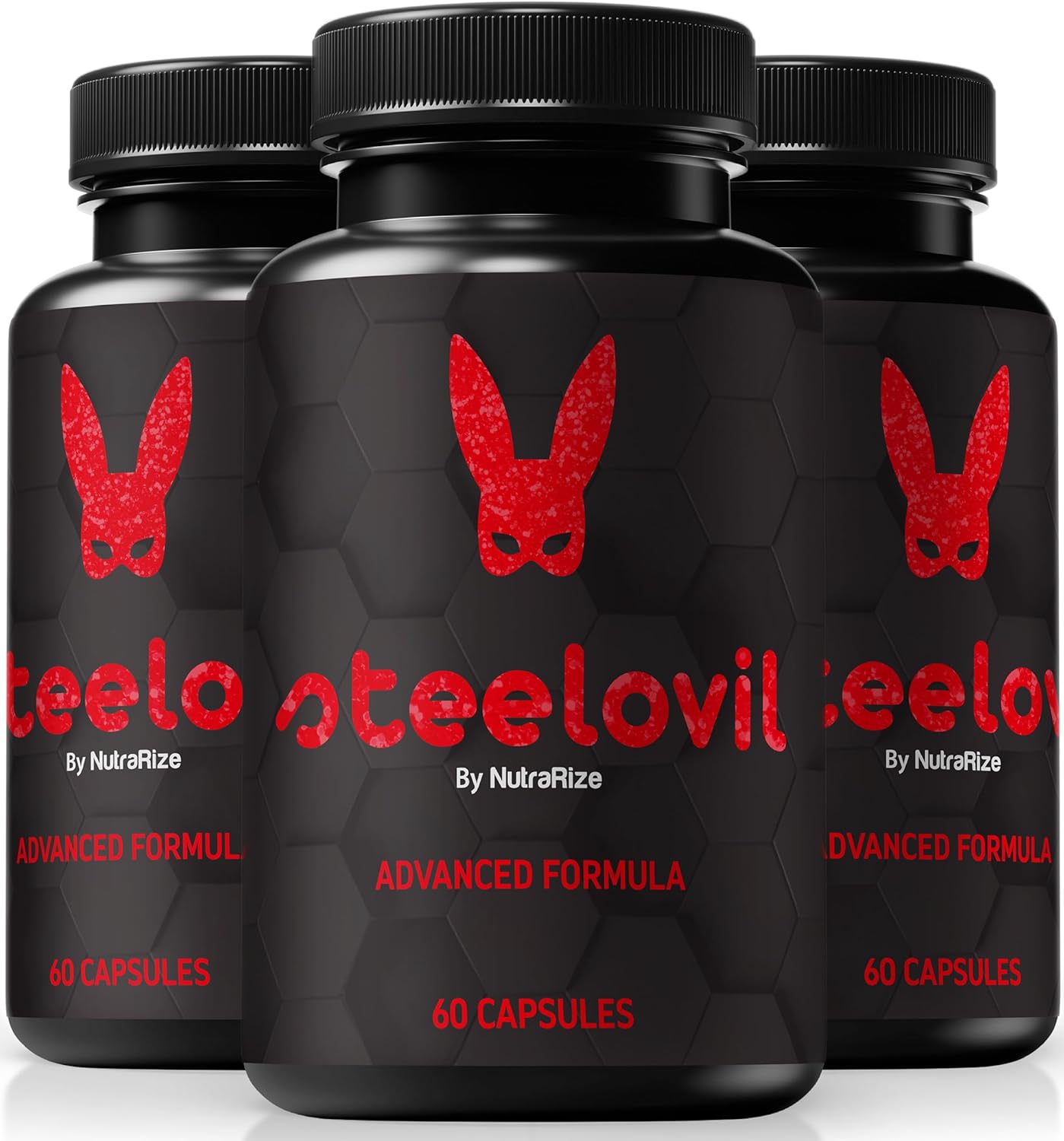 Steelovil Capsules for Men (3 Pack) - All Natural Male Supplement for Energy & Health - Official Steelovil Pills with NutraRize - 180 Capsules