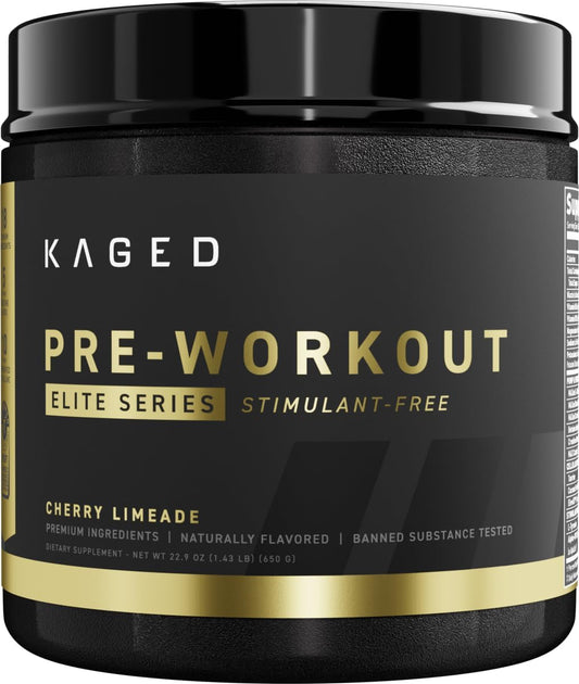 Stim-Free Pre-Workout Powder with L-Citrulline, Beta Alanine, and Creatine - Power, Stamina, Focus - Cherry Limeade Flavor - 20 Servings