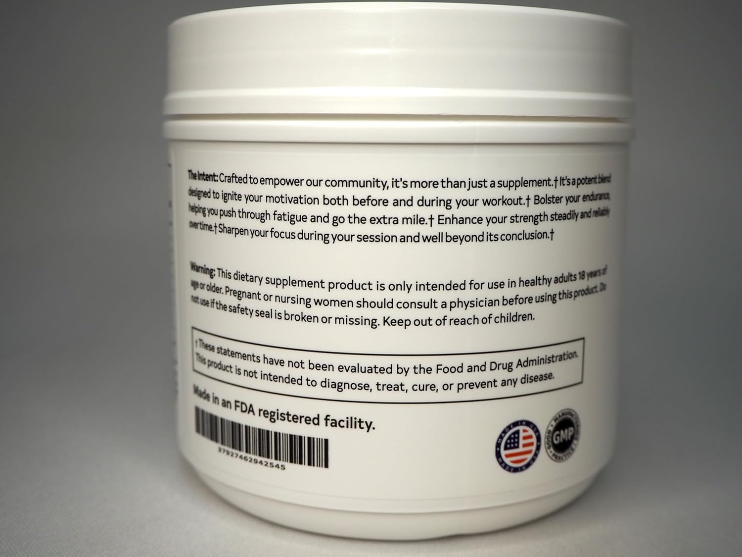 Stimulant-Free Pre-Workout for Energy, Endurance, Focus, and Strength by Intents Nutrition
