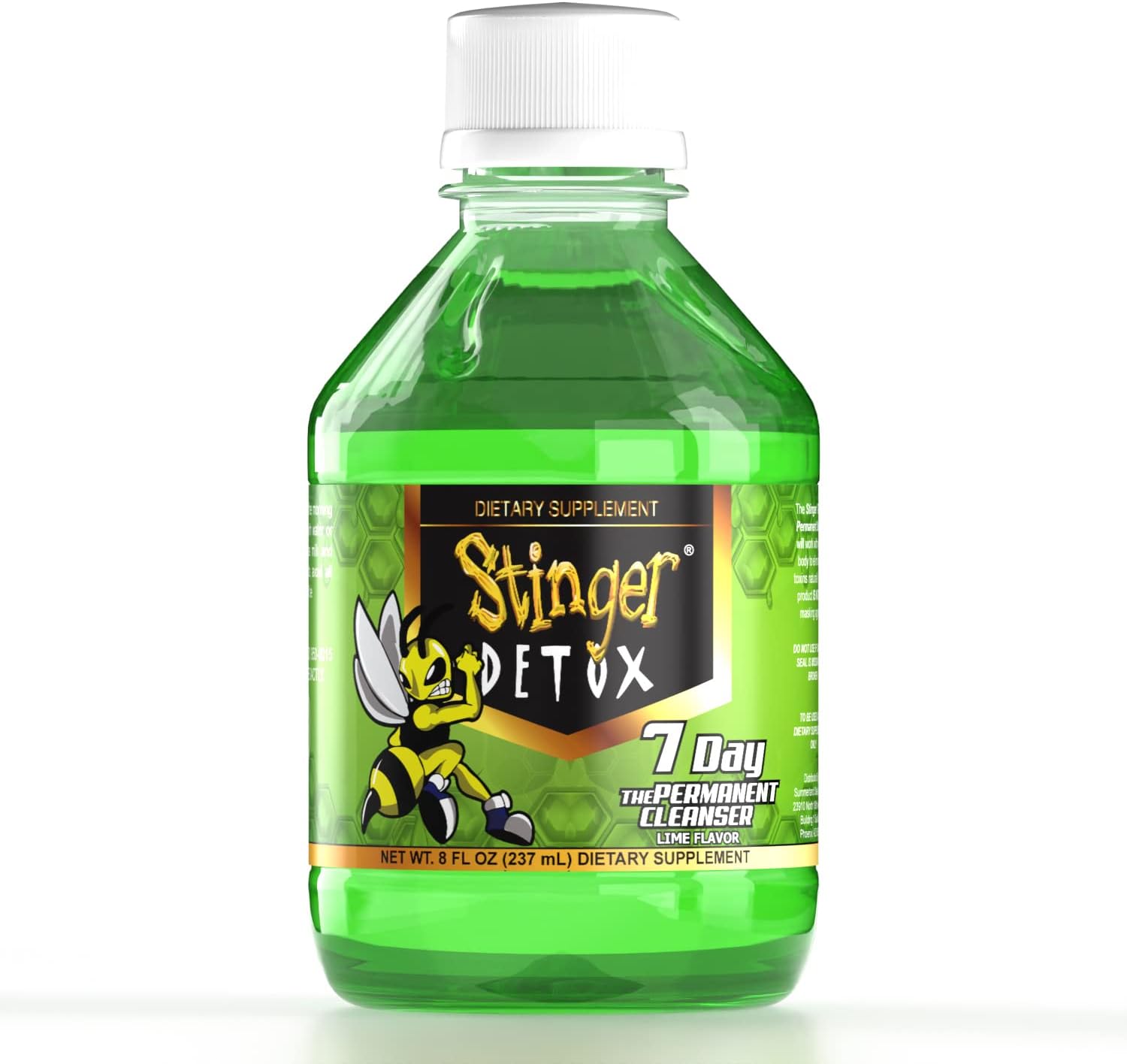 Stinger Detox Lime Flavor 7-Day Drink for Permanent Cleansing - 8 FL OZ