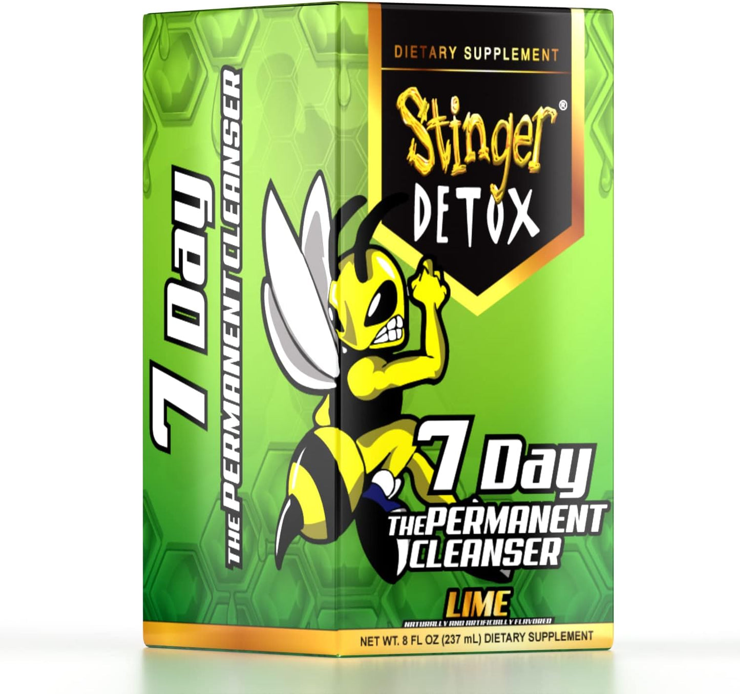 Stinger Detox Lime Flavor 7-Day Drink for Permanent Cleansing - 8 FL OZ