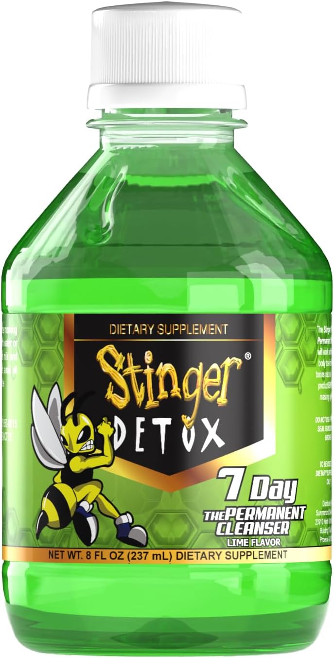 Stinger Detox Lime Flavor 7-Day Drink for Permanent Cleansing - 8 FL OZ