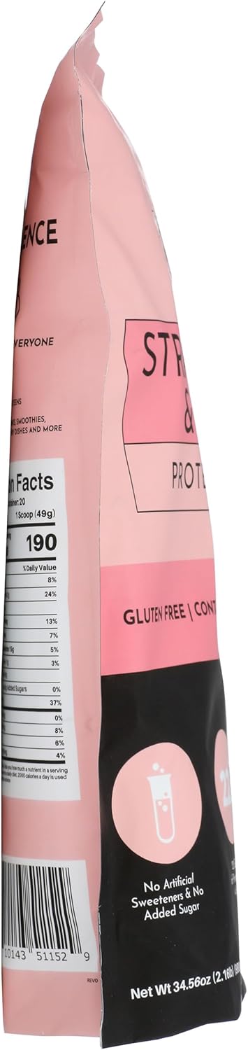 Strawberries & Cream Whey Protein Powder - 34.56 OZ - High-Quality Ingredients