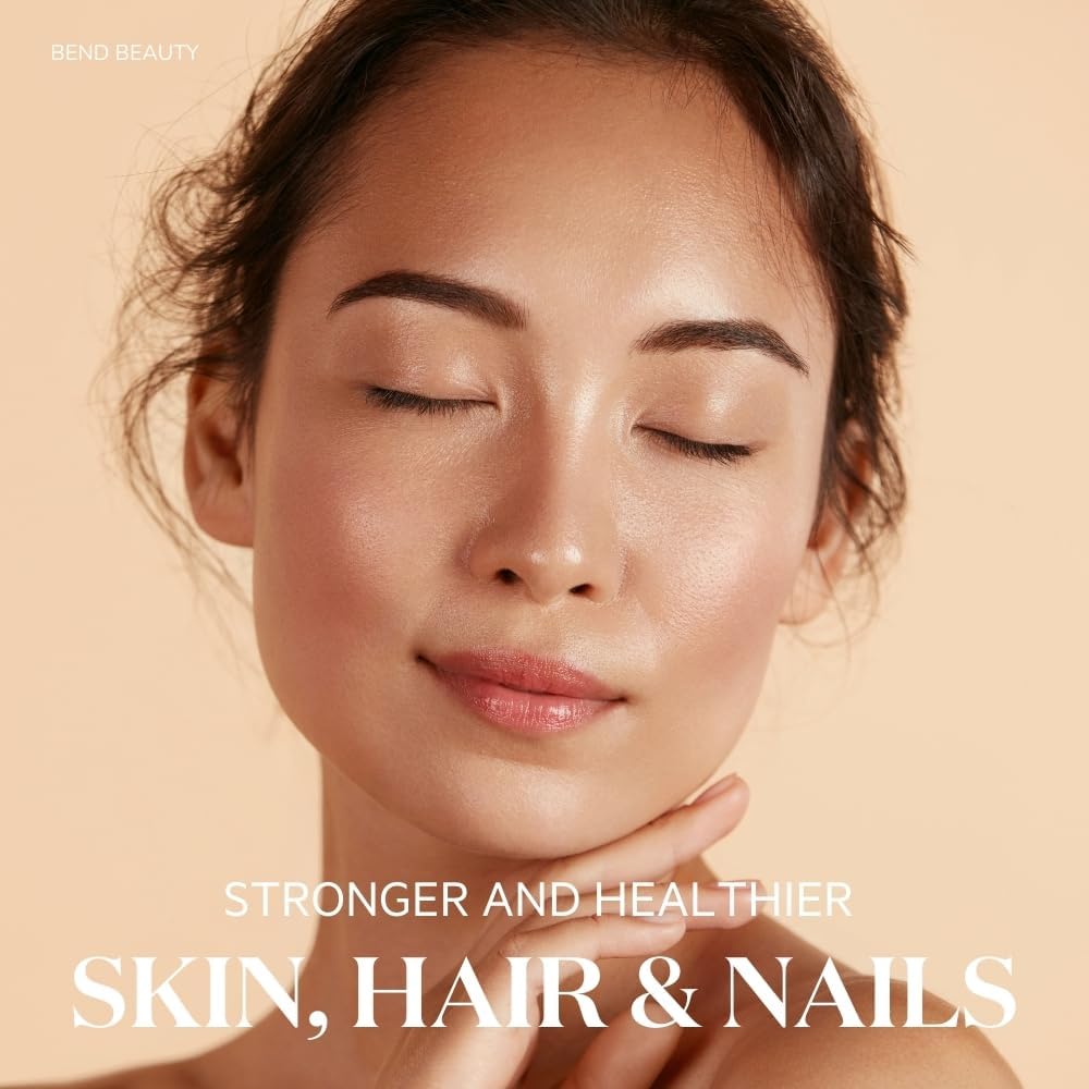 Strawberry Flavored Marine Collagen Powder with Co-Factors | Hydrolyzed Fish Collagen Peptides + Silicon + Vitamin C | Supports Skin, Hair & Nails