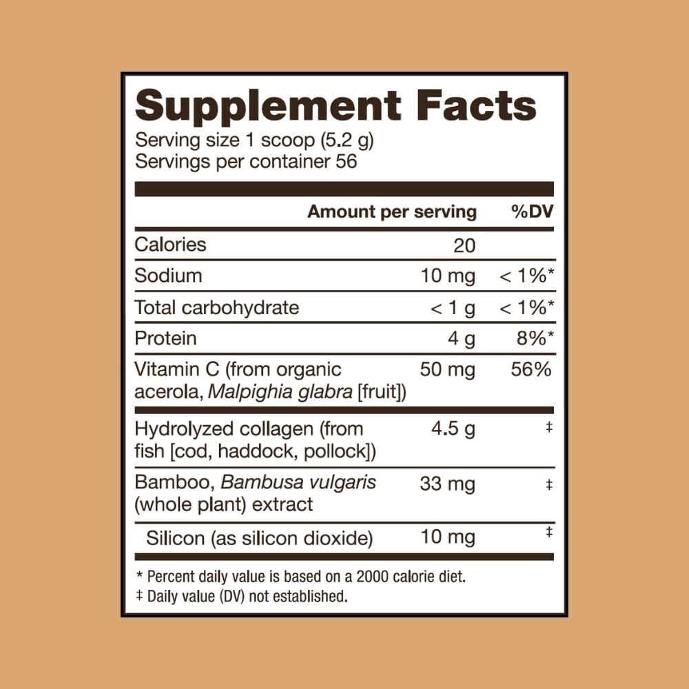 Strawberry Flavored Marine Collagen Powder with Co-Factors | Hydrolyzed Fish Collagen Peptides + Silicon + Vitamin C | Supports Skin, Hair & Nails