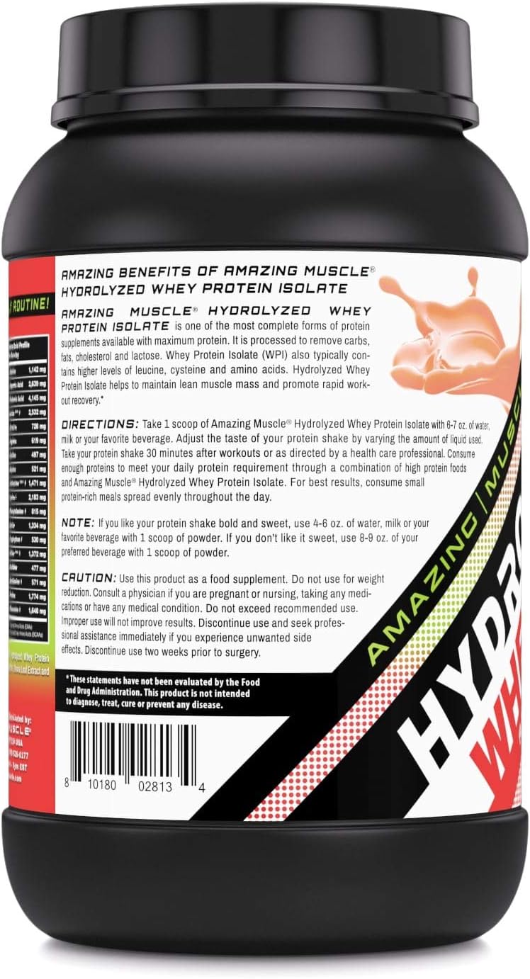 Strawberry Hydrolyzed Whey Protein Isolate for Lean Muscle Growth & Recovery