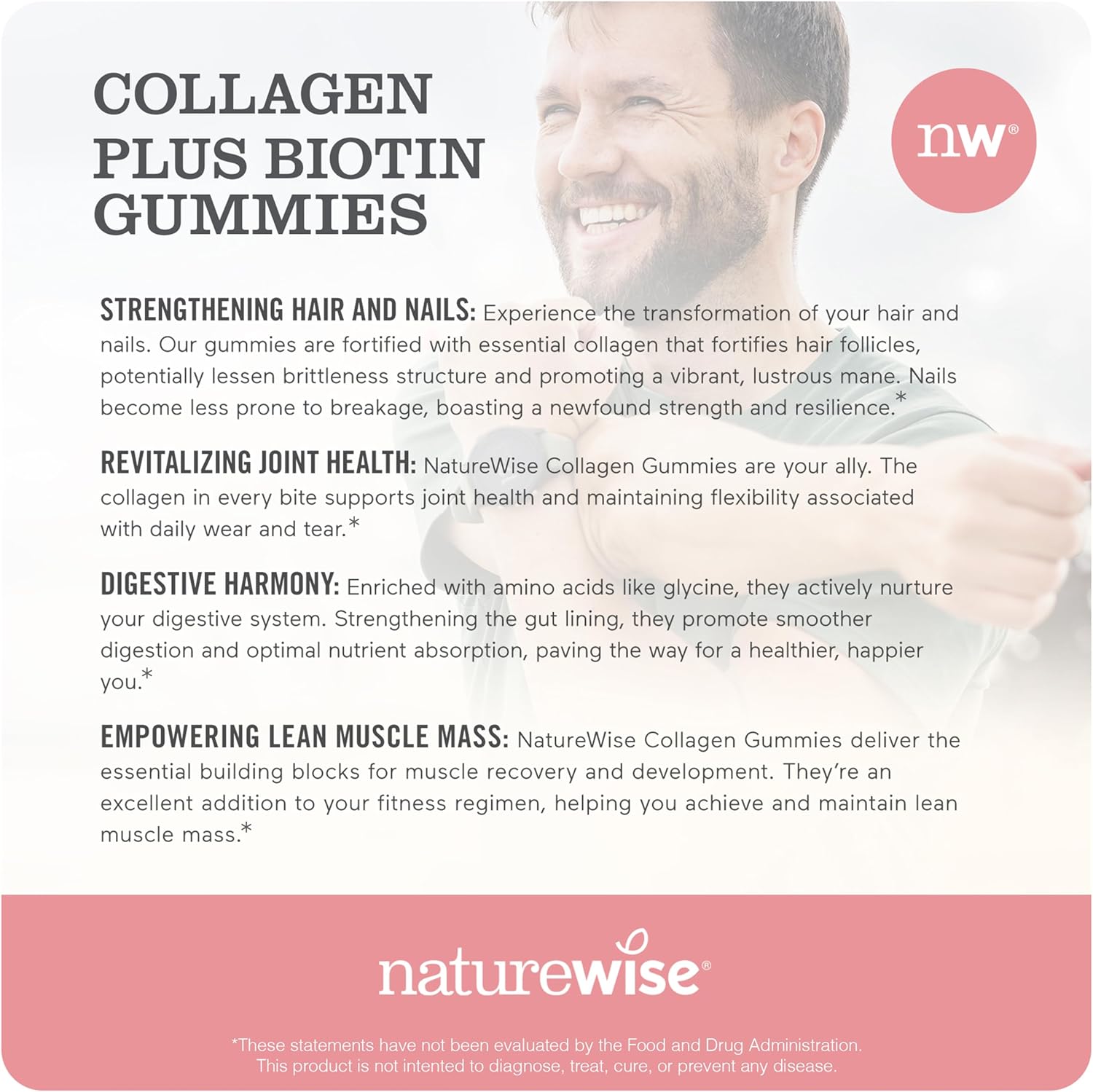 Strawberry Lemon Collagen Gummies for Women - Type 1 & 3 Peptides with Biotin, Vitamin C, E, & Zinc - Hair, Skin, Nails, and Joint Support - 90 Count