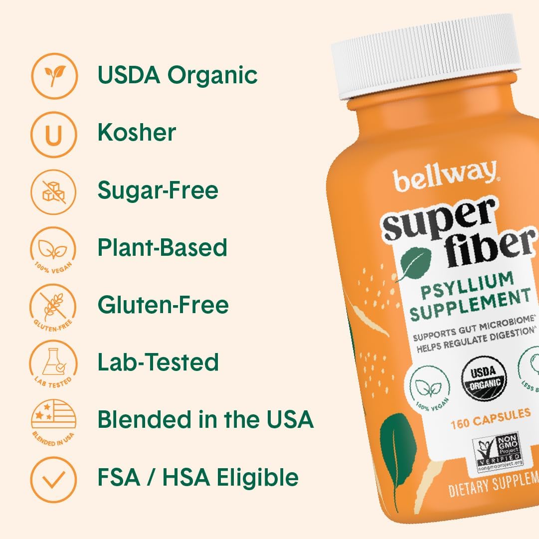 Strawberry Lemonade Bellway Super Fiber + Collagen Capsules for Digestive Health and Skin Support