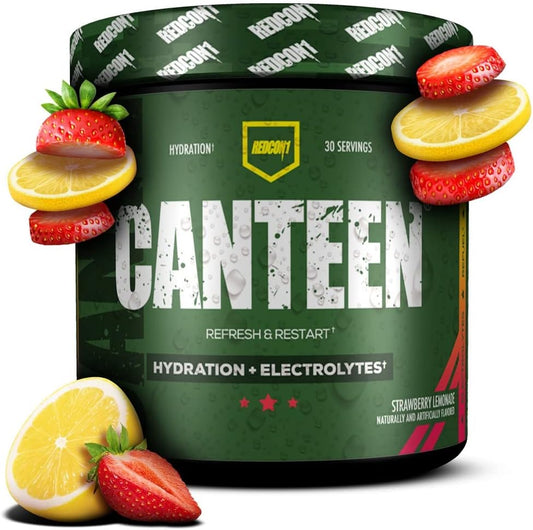 Strawberry Lemonade Electrolyte Drink Powder with B Vitamins and Minerals - Hydration and Recovery Supplement with Coconut Water Powder and Hyaluronic Acid (30 Servings)