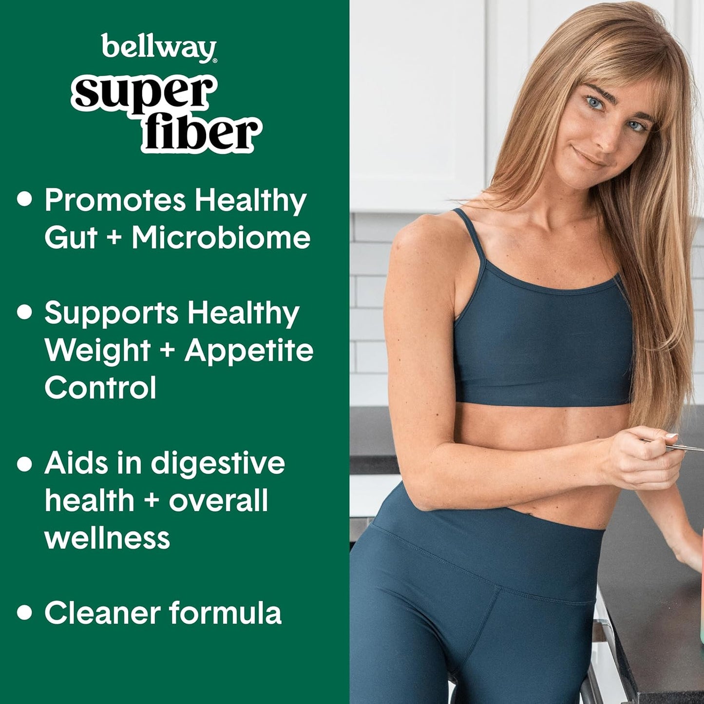 Strawberry Lemonade Super Fiber Powder with Collagen and Greens by Bellway