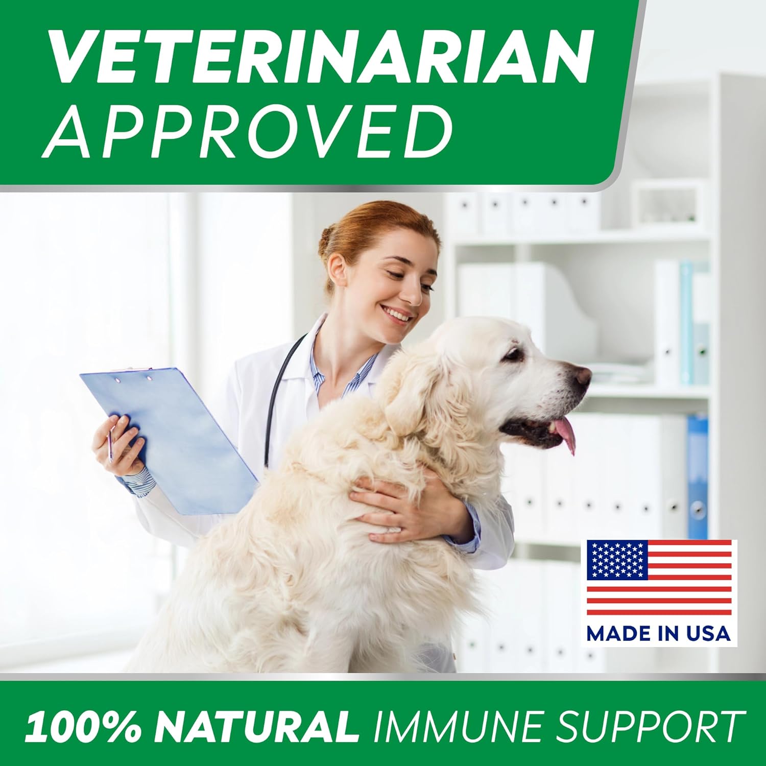 StrellaLab Dog Allergy Relief Chews with Omega 3: Skin & Coat Immune Support Supplement - 180 Ct Made in USA