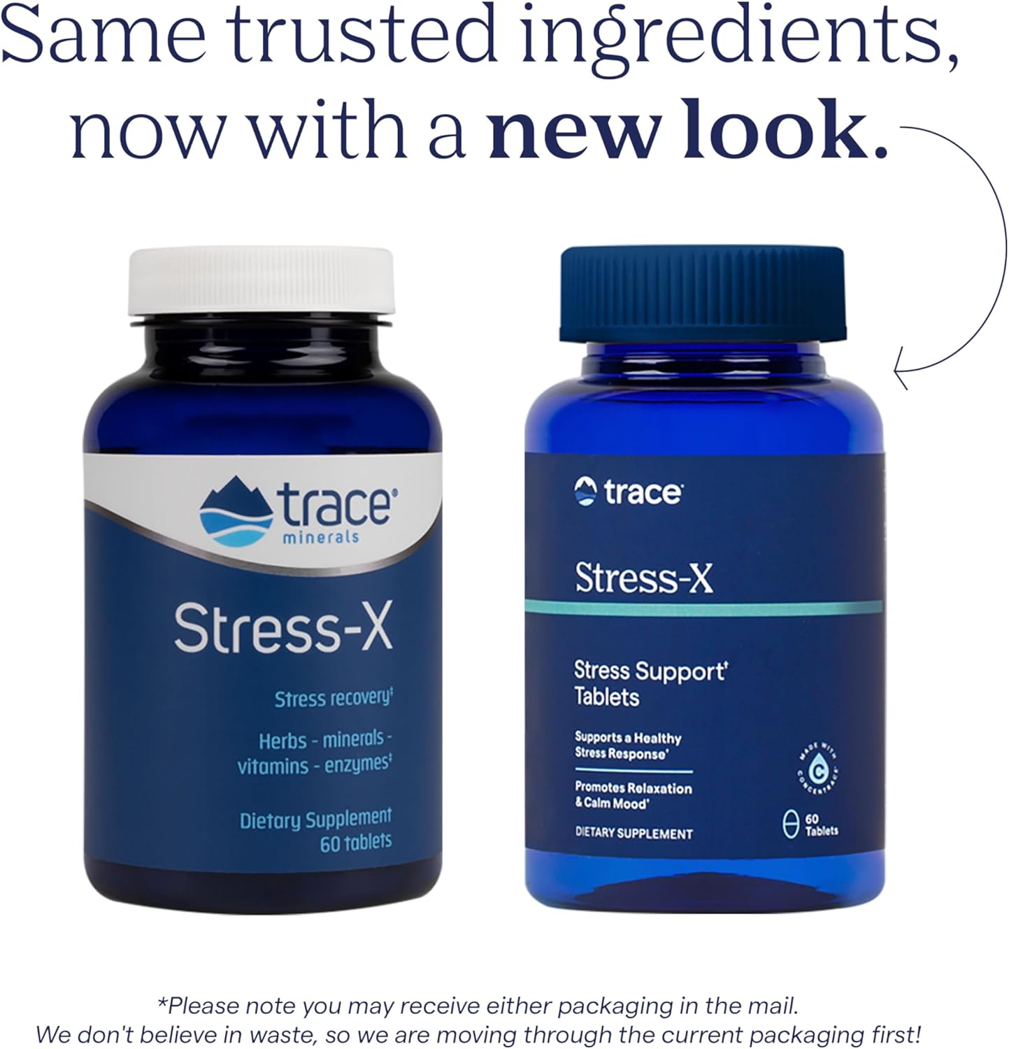 Stress-X Dietary Supplement with Fiber, Trace Minerals, and Vitamins - Magnesium for Sleep Support - 60 Tablets
