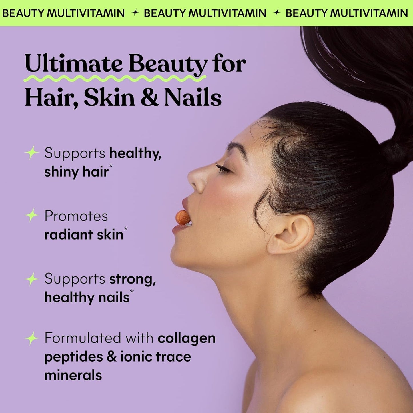 Strong & Smooth Hair Gummies + Anti-Cellulite Capsules for Women - Reduce Shedding, Cellulite & Crepey Skin