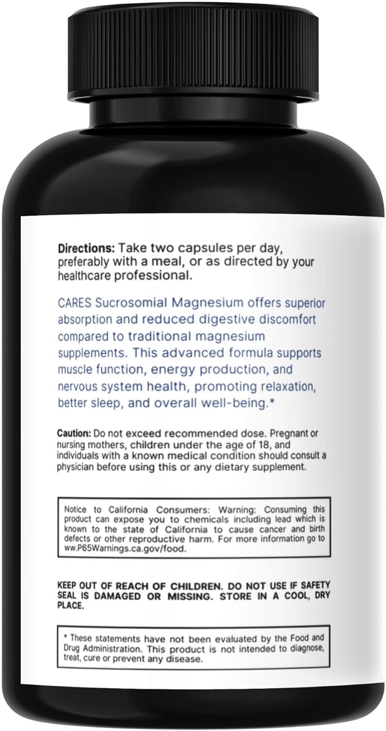 Sucrosomial Magnesium Supplement - 300mg Patented Formula for Superior Absorption with No Stomach Upset or Discomfort