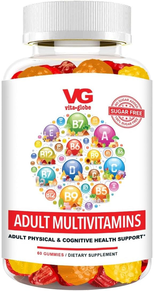 Sugar-Free Adult Multivitamin Gummy with Essential Vitamins and Minerals - 60 Count