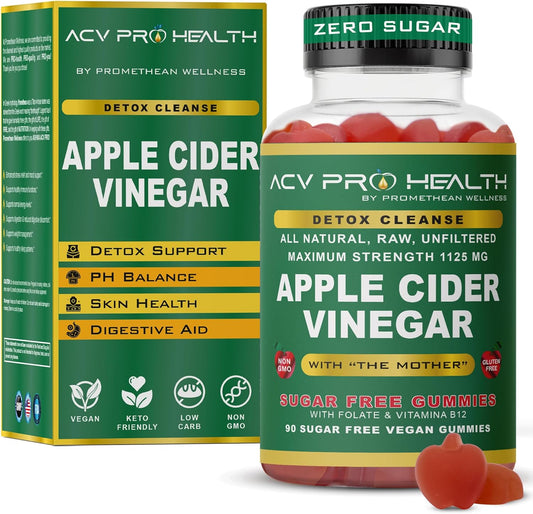 Sugar-Free Apple Cider Vinegar Gummies for Advanced Keto Detox Cleanse - Promethean Wellness