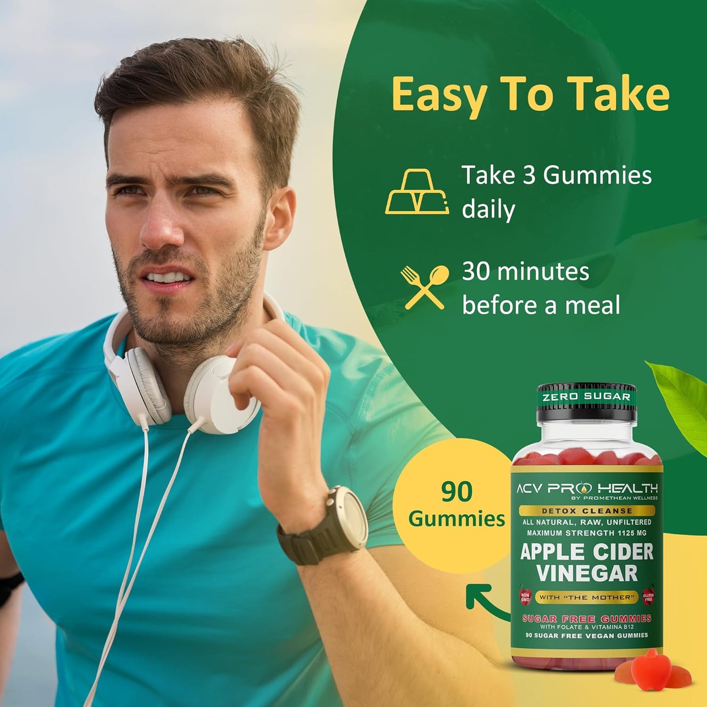 Sugar-Free Apple Cider Vinegar Gummies for Advanced Keto Detox Cleanse - Promethean Wellness