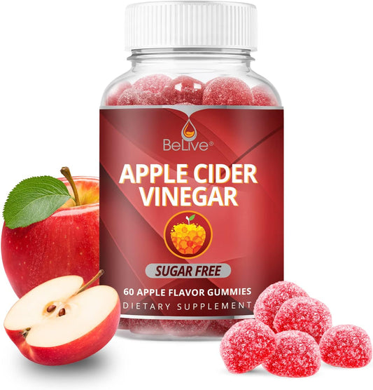Sugar-Free Apple Cider Vinegar Gummies for Detox & Digestive Health - Vegan, Keto, Non-GMO - 60 Count