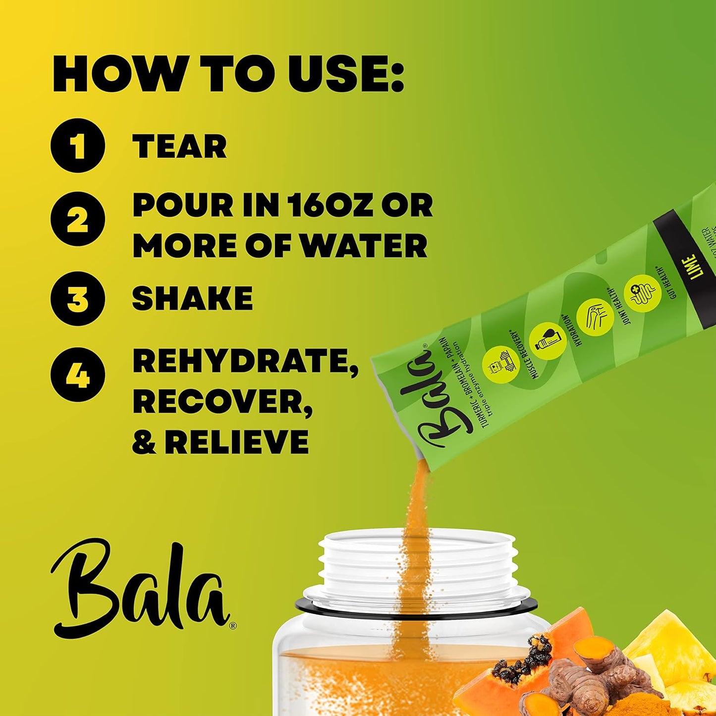 Sugar-Free BALA Electrolyte Powder Packets for Post-Workout Muscle Recovery and Hydration - 20 Pack Bundle with Keto-Friendly Ingredients