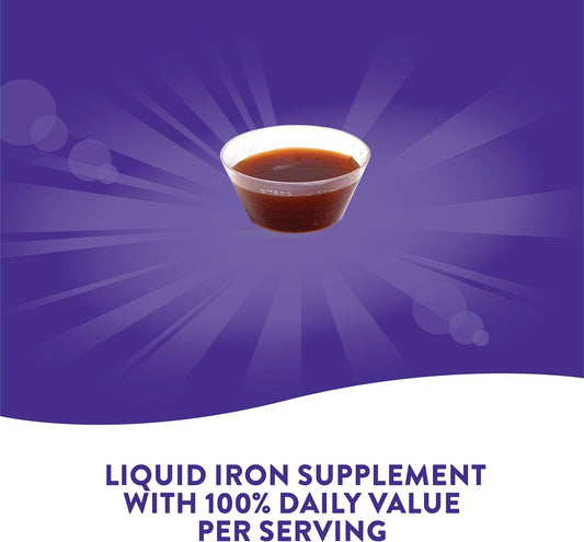 Sugar-Free Berry Flavored Liquid Iron Supplement - Daily Iron Value - 16 Fl. Oz. (Pack of 2) by Nature's Way