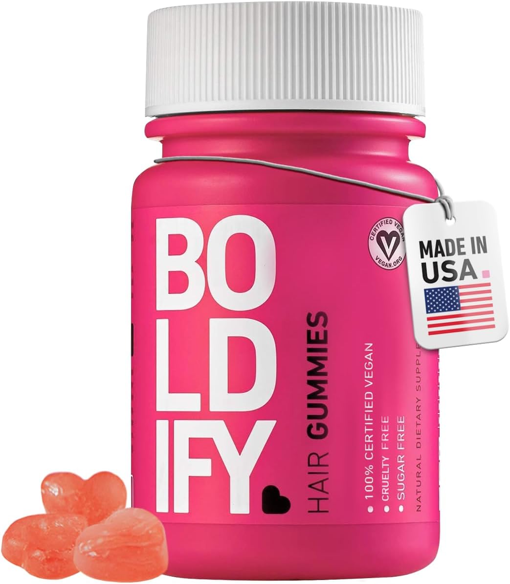 Sugar-Free Biotin Gummies for Hair Growth, Skin, and Nails - Fast-Acting Vegan Vitamins - 5000mcg Biotin - Natural Strawberry Flavor - 30-Day Supply
