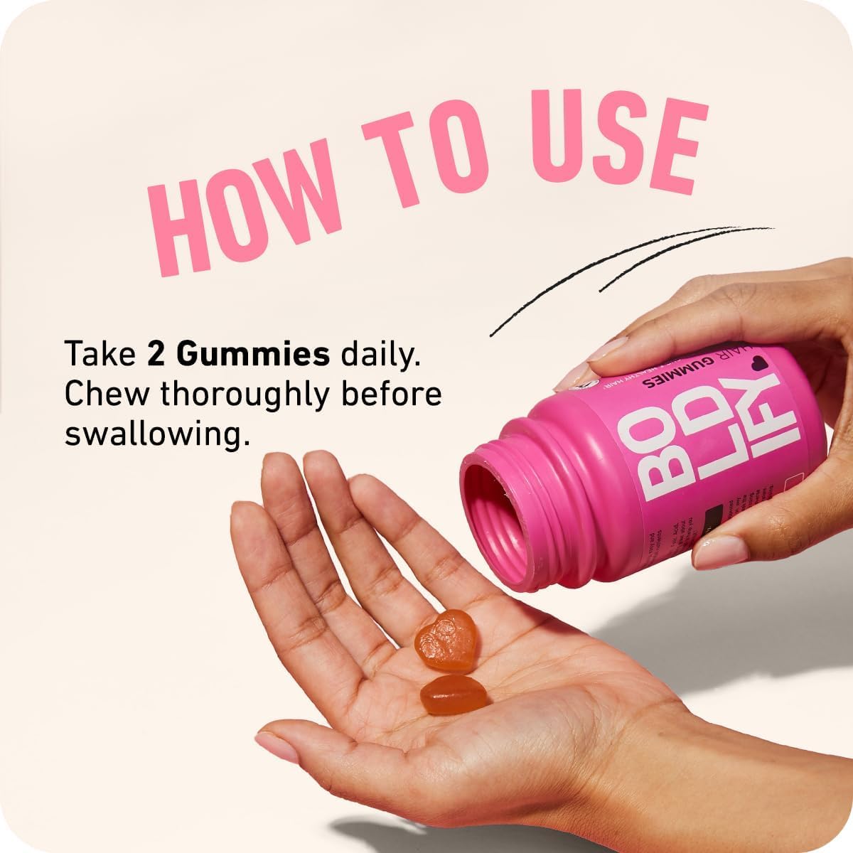 Sugar-Free Biotin Gummies for Hair Growth, Skin, and Nails - Fast-Acting Vegan Vitamins - 5000mcg Biotin - Natural Strawberry Flavor - 30-Day Supply