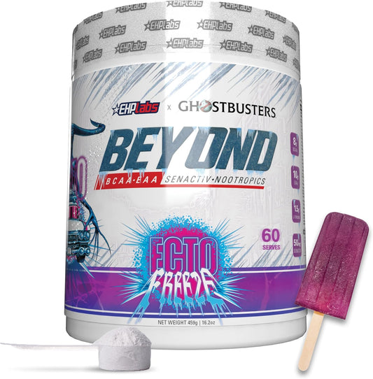 Sugar-Free EHP Labs x Ghostbusters Beyond BCAA Powder for Muscle Recovery - Post-Workout Amino Acids Supplement with EAA - 60 Servings (Ecto Freeze)