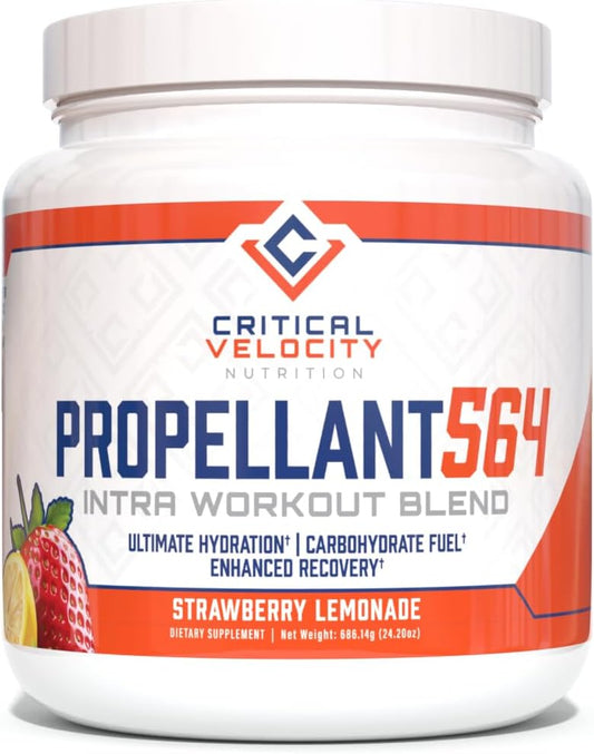 Sugar-Free Electrolyte & Carb Intra Workout Powder, Strawberry Lemonade Flavor - 30 Servings for Recovery & Performance