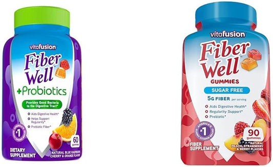 Sugar Free Fiber Gummies with Probiotics for Adults - 150 Count
