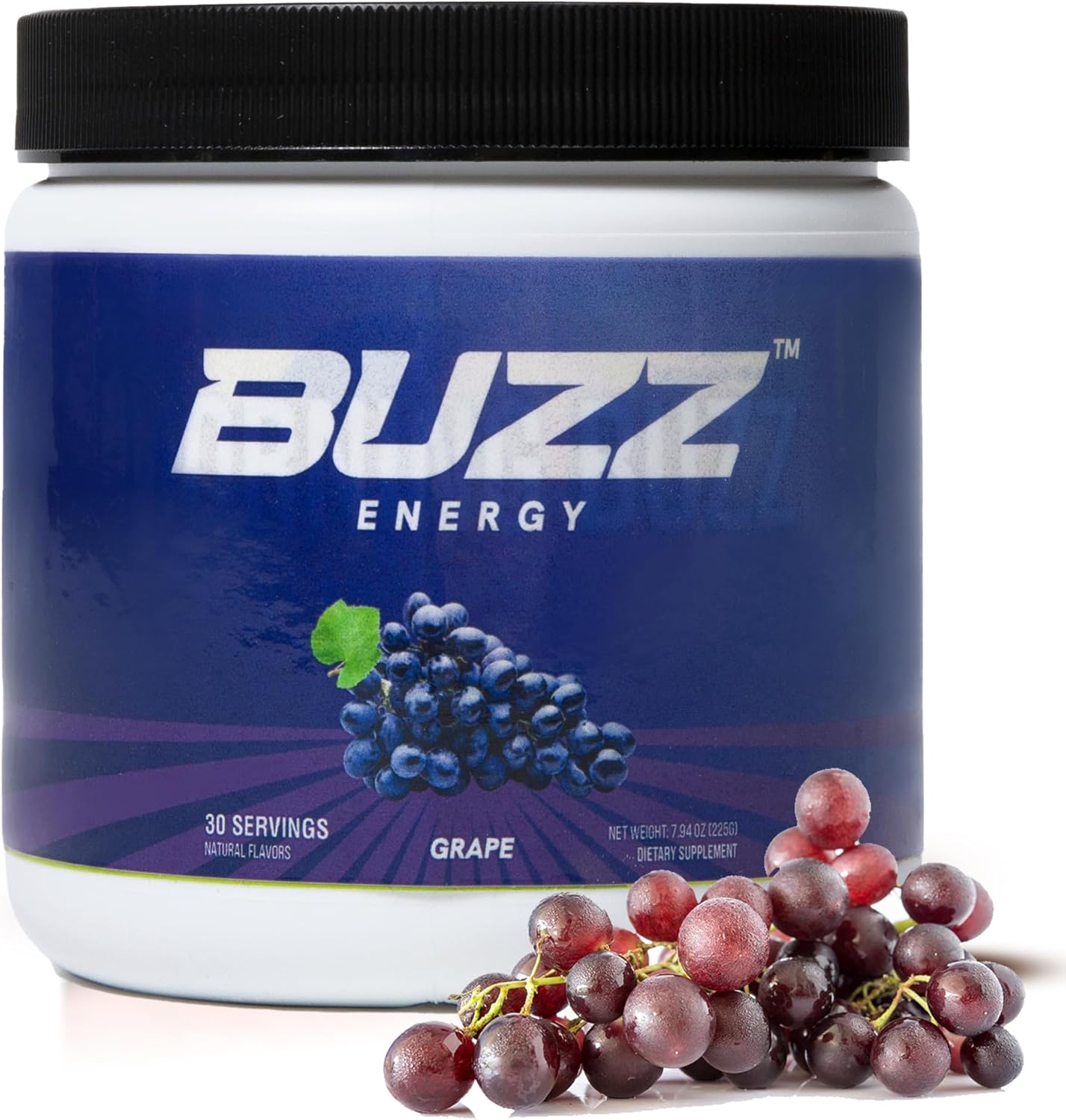Sugar-Free Grape Energy Powder Drink Mix with Antioxidants for Morning Boost and Sports Nutrition