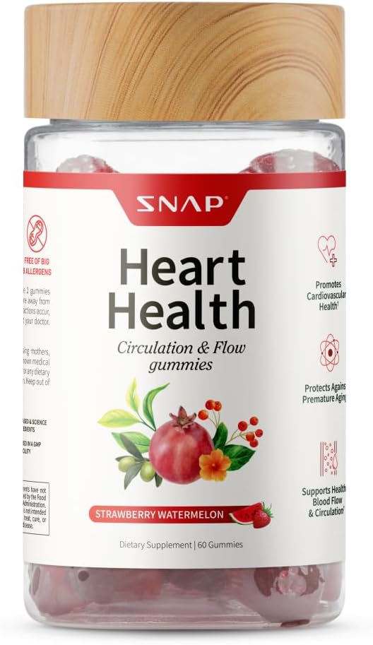 Sugar-Free Heart Health Gummies with CoQ10 for Blood Circulation Support - 60 Gummies