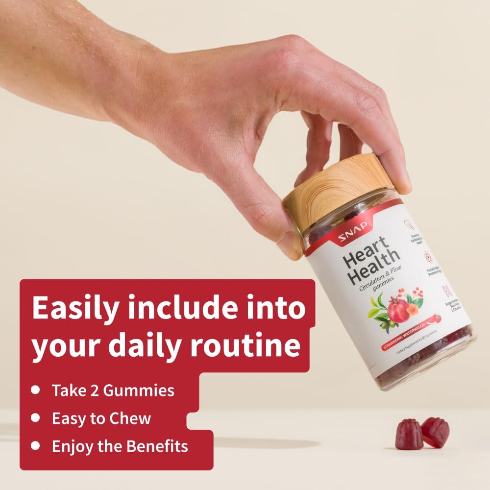 Sugar-Free Heart Health Gummies with CoQ10 for Blood Circulation Support - 60 Gummies