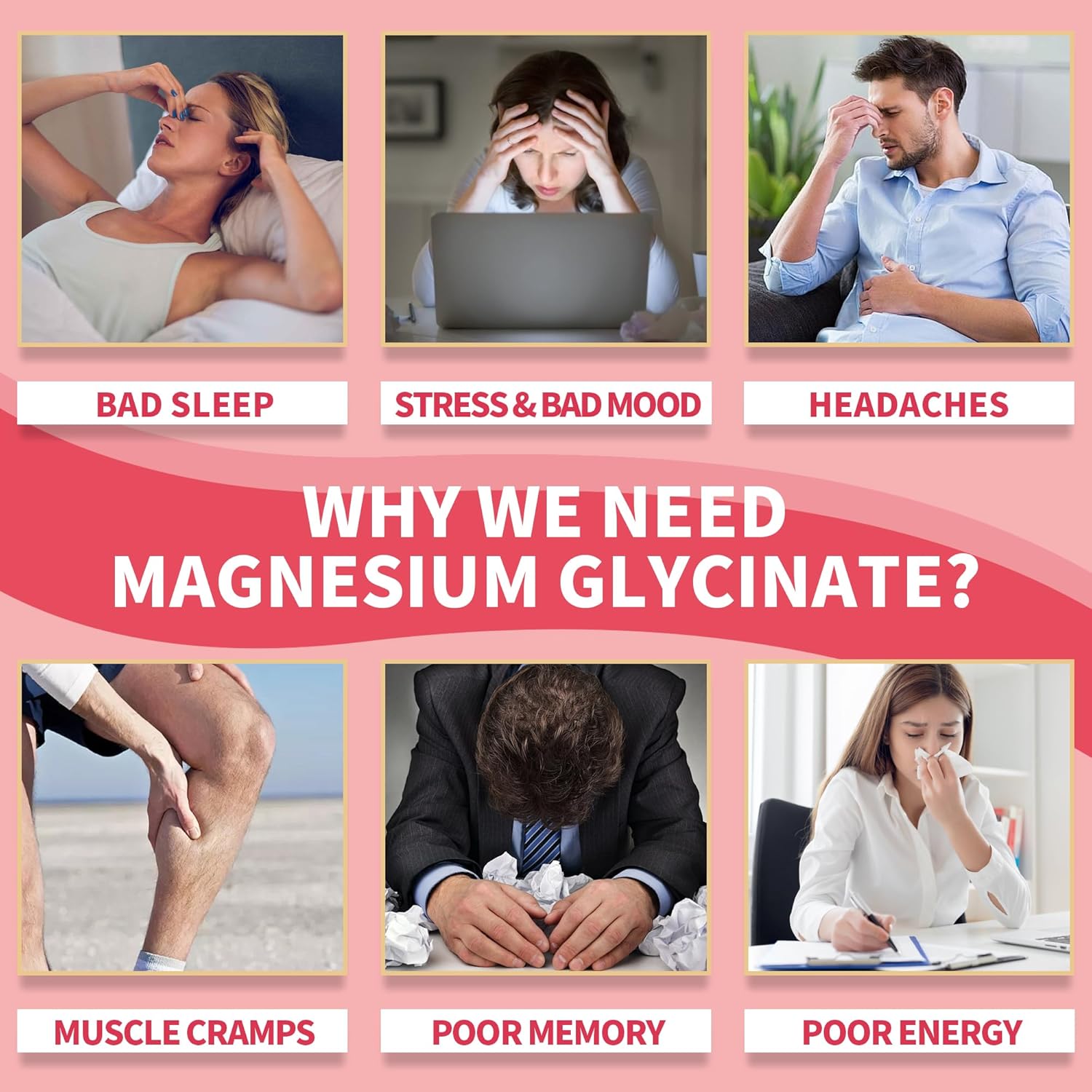Sugar Free IRIDESICENT Magnesium Glycinate Gummies 400mg with Ashwagandha & Zinc - Vegan Supplement for Adults - 120 Strawberry Gummies