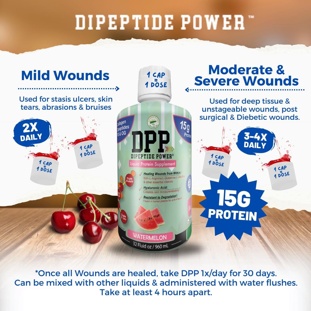 Sugar-Free Liquid Collagen & Whey Protein Supplement for Healthy Skin & Hair (Watermelon, 32 Fl Oz)