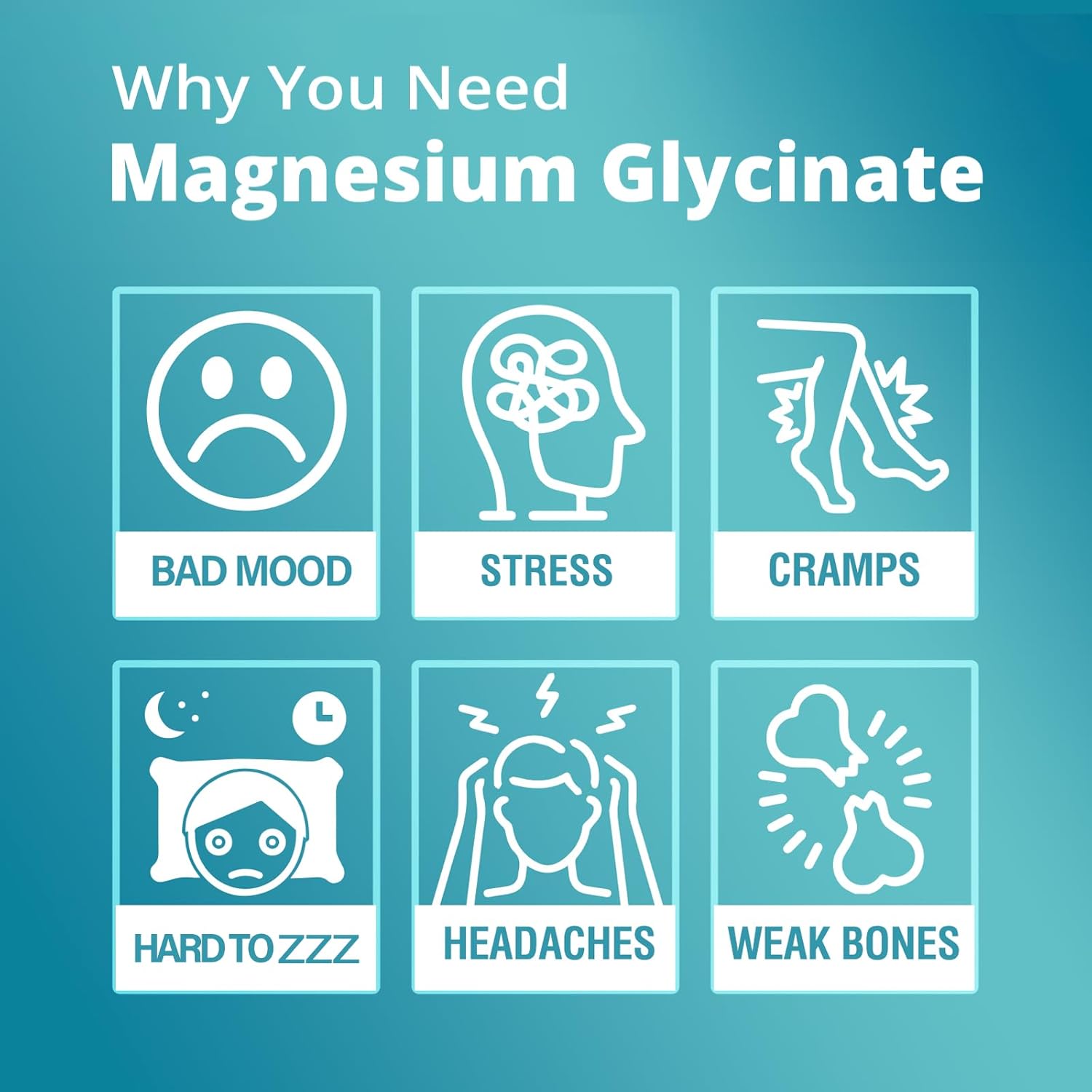 Sugar-Free Magnesium Glycinate Gummies with Ashwagandha for Mood & Energy - 60 Ct Chewable Supplement