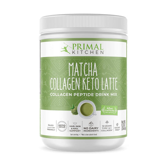 Sugar-Free Matcha Collagen Keto Latte Powder by Primal Kitchen - 9.33 Ounces