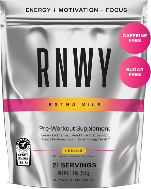 Sugar-Free Pink Lemonade Pre-Workout Powder with L-Citrulline - Boost Energy, Endurance, Focus, and Motivation - 21 Servings