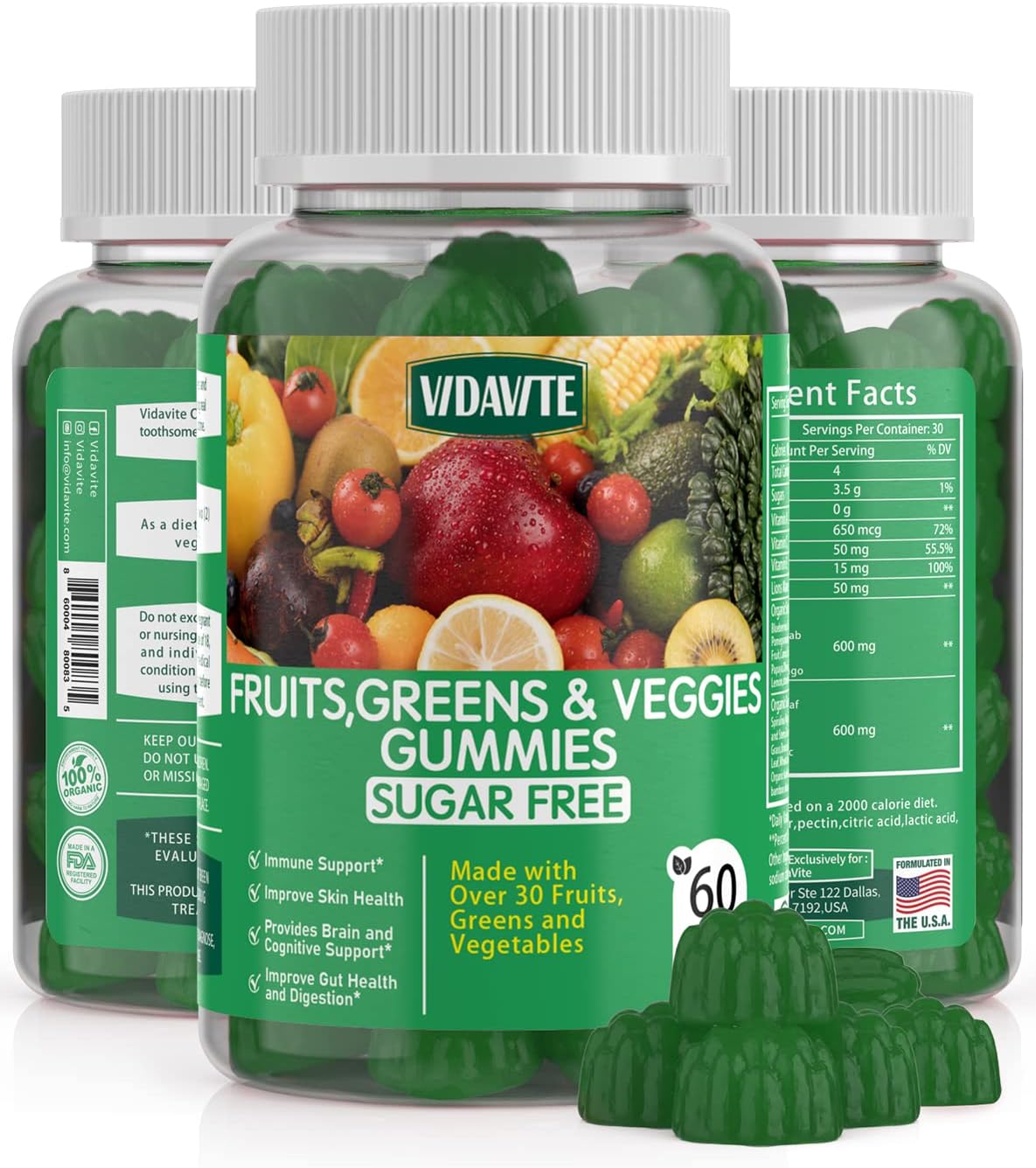 Sugar-Free Prenatal and Fruit/Veggie Gummy Bundle by VIDAVITE