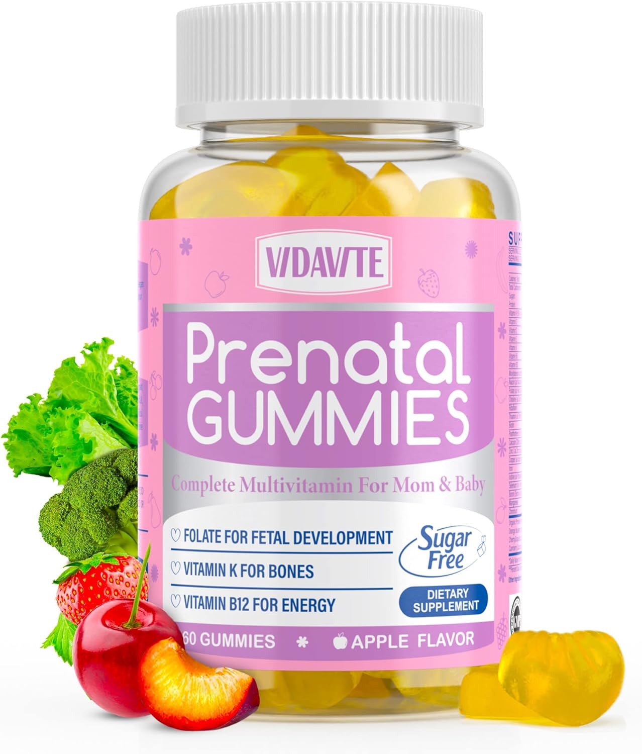 Sugar-Free Prenatal and Fruit/Veggie Gummy Bundle by VIDAVITE