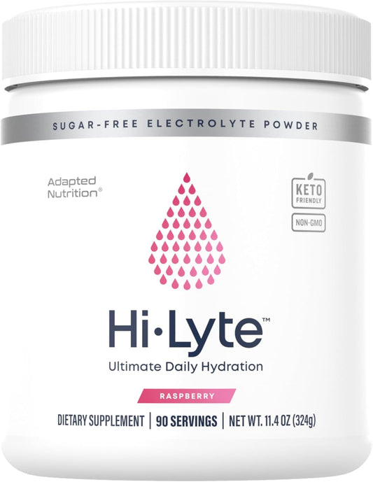 Sugar-Free Raspberry Electrolyte Powder Drink Mix - 90 Servings | Gluten-Free Keto Hydration Supplement | Zero Calories & Carbs | No Maltodextrin | Light Refreshing Flavor