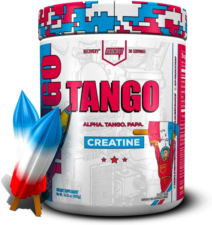Sugar Free Rocket Bomb Creatine Powder with Betaine Anhydrous - Muscle Endurance & Strength Supplement by REDCON1 Tango (30 Servings)