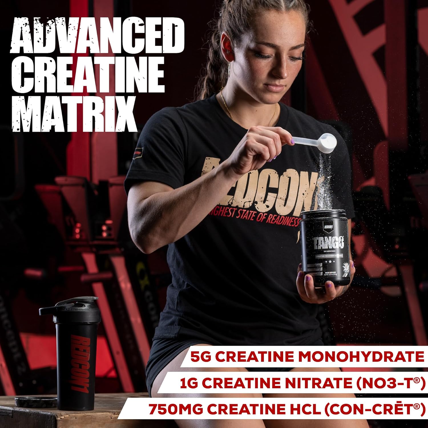 Sugar Free Rocket Bomb Creatine Powder with Betaine Anhydrous - Muscle Endurance & Strength Supplement by REDCON1 Tango (30 Servings)