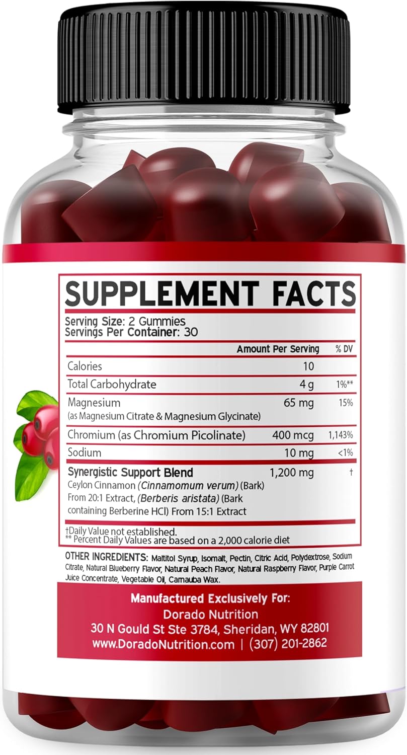 Sugar Free Saffron Gummies 5 in 1 Advanced Formula & Berberine Gummies with Ceylon Cinnamon - 120 Gummies in Total