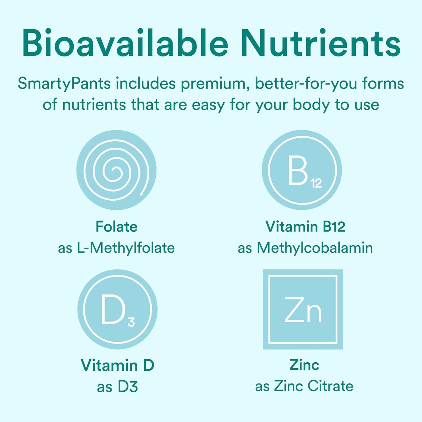 Sugar Free SmartyPants Prenatal Multivitamin Gummies for Women with Methylfolate, Omega 3, Vitamin D3, C, B12, B6, A, K, Zinc, Inositol - 60 Count