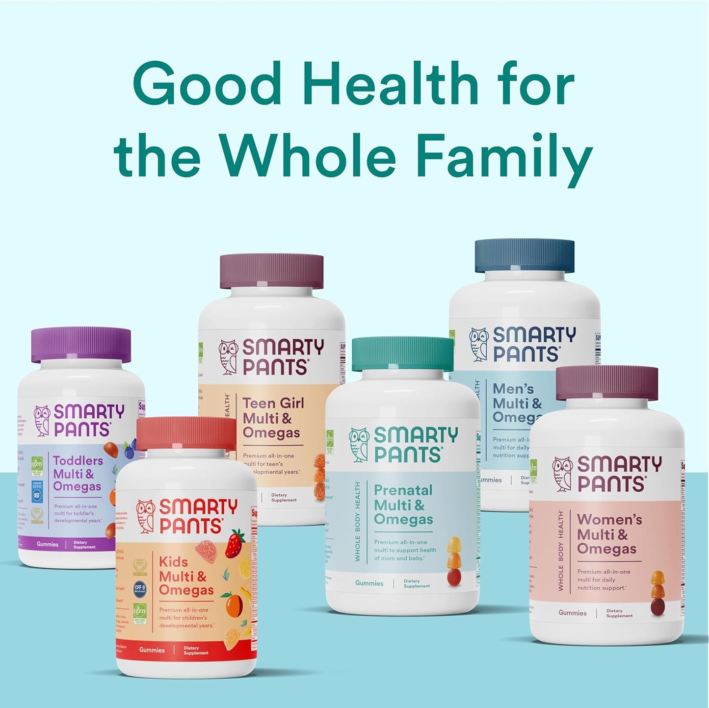 Sugar Free SmartyPants Prenatal Multivitamin Gummies for Women with Methylfolate, Omega 3, Vitamin D3, C, B12, B6, A, K, Zinc, Inositol - 60 Count